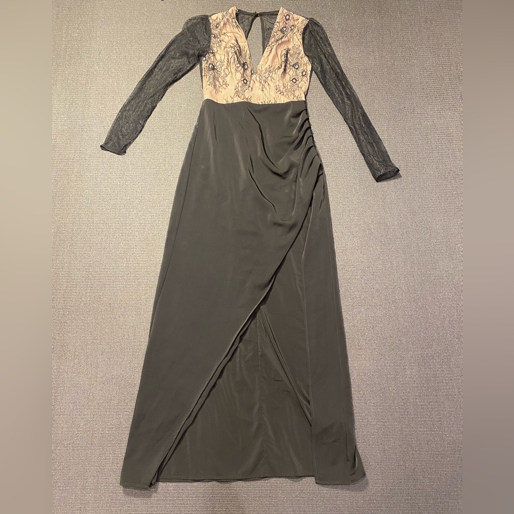 Lovers & Friends Lace Top Maxi Dress w/ Thigh High Side Slit Size XS